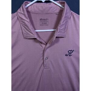 Ahead Performance USA Polo Shirt Men's 2XL Striped SS Orange Golf Embroidered H